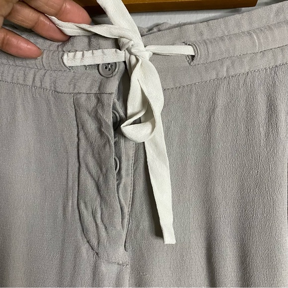 Wilfred Women's Light Gray Marais Drapey Crop Tie Front Pants - Picture 4 of 9